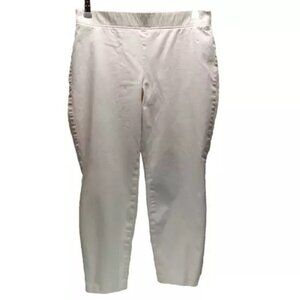 Talbots Essex Curvy Ankle Pants Women's 10P Petite Ivory Skinny Mid Rise Stretch